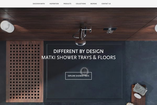 web design for matki showering